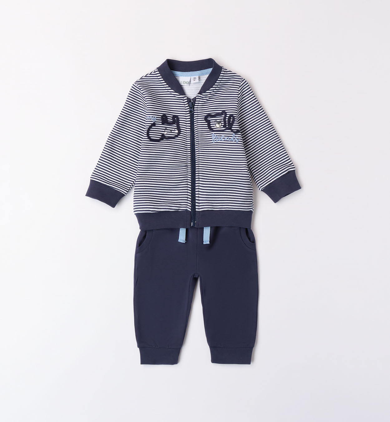 iDO Baby Boys Navy Stripe Jog Set