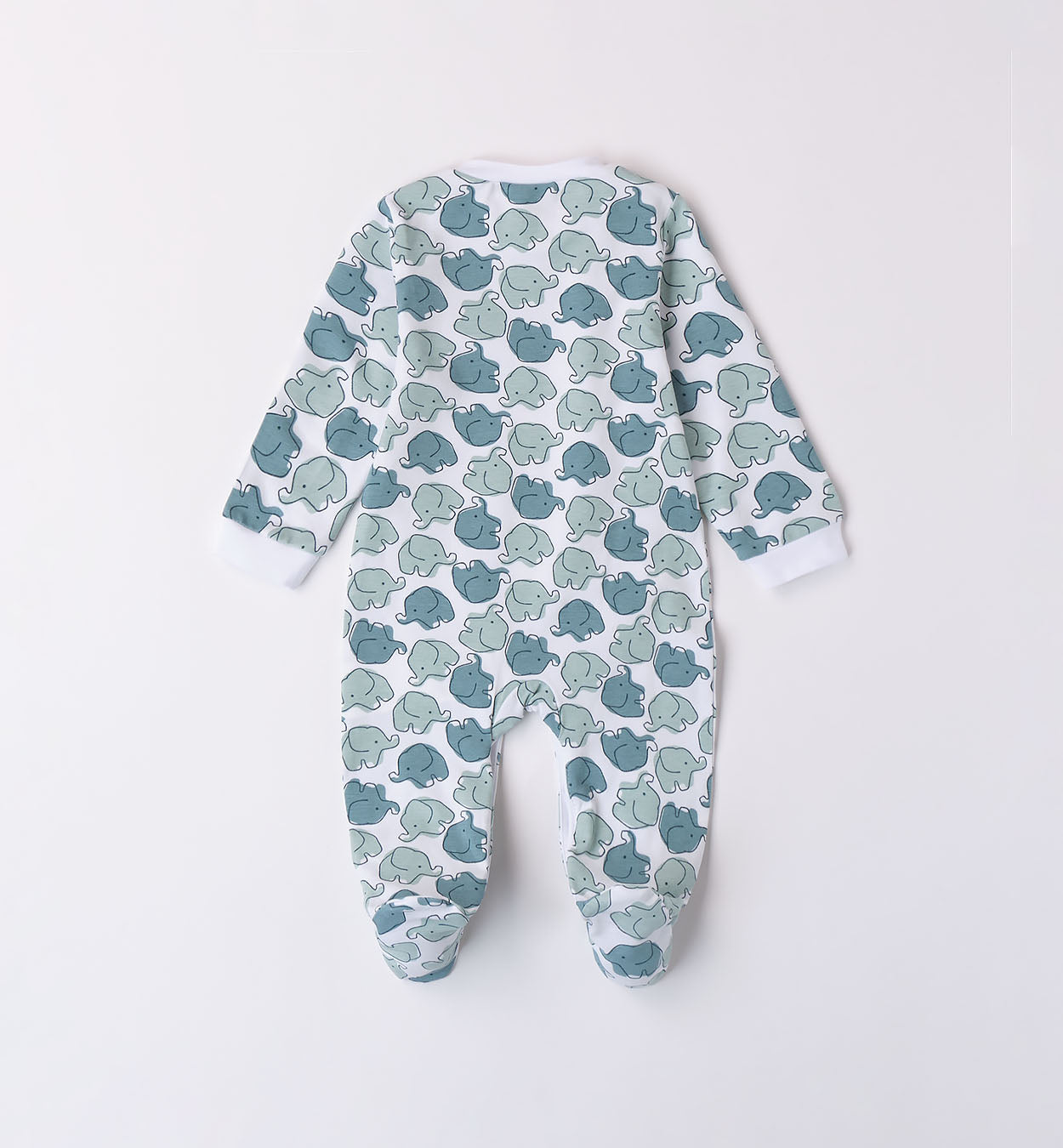 iDO Baby Boys Elephant Print Babygrow