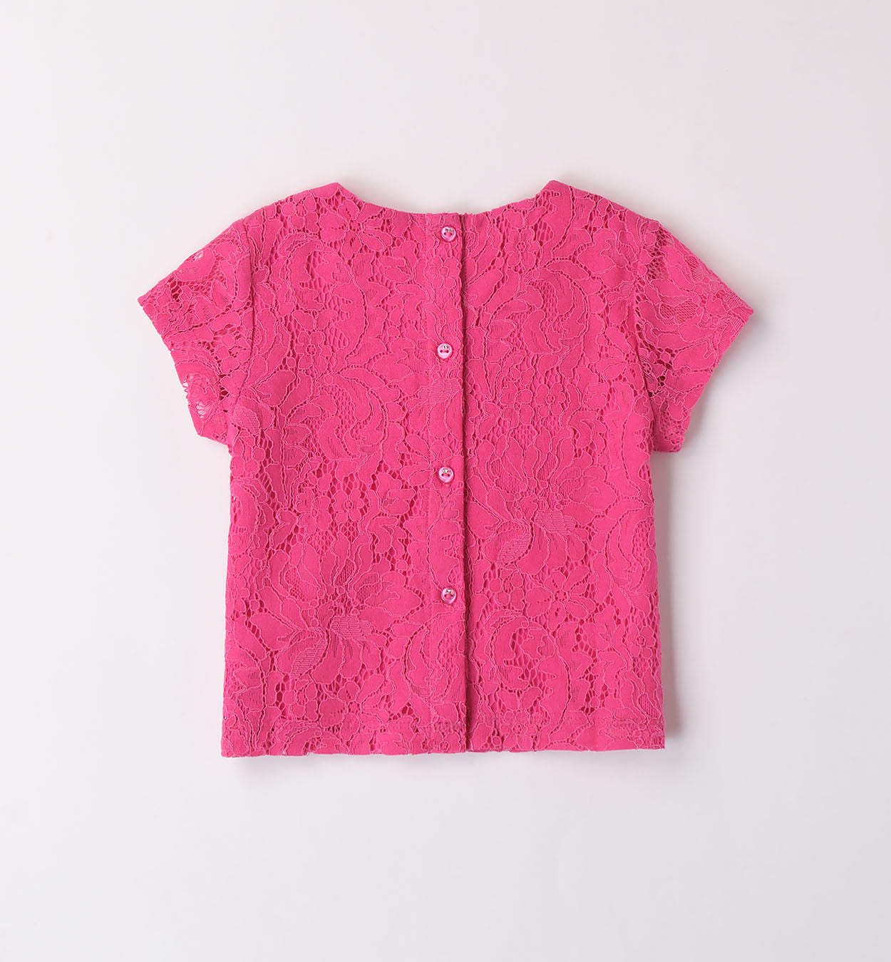 iDO Girls Pink Lace Top