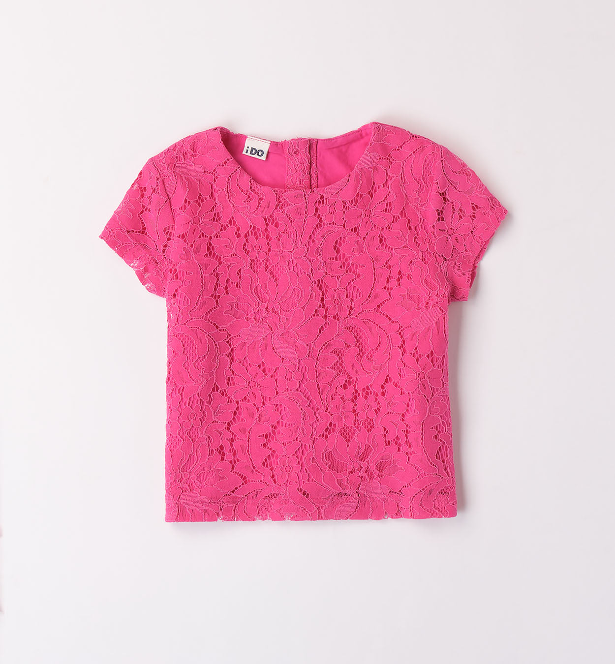 iDO Girls Pink Lace Top