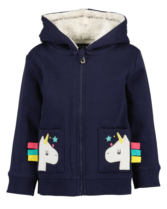 Ellie Navy Unicorn Zip Up