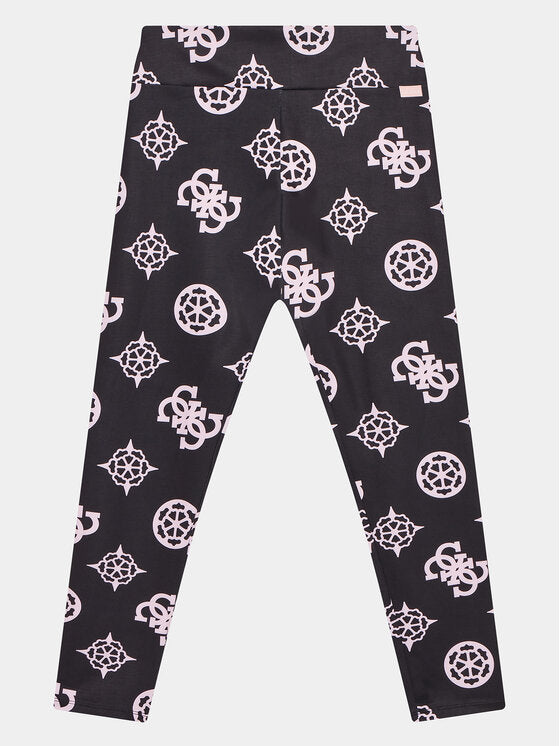 Guess Older Girls Black Logo Leggings