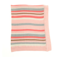 Ziggle Pink & Grey Stripes Blanket